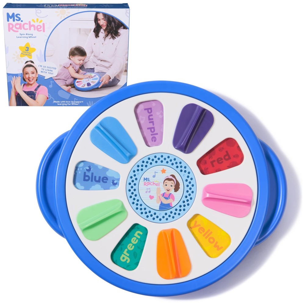 Ms. Rachel Official Spin Along Learning Wheel with 3 Learning Play Modes, Edu...