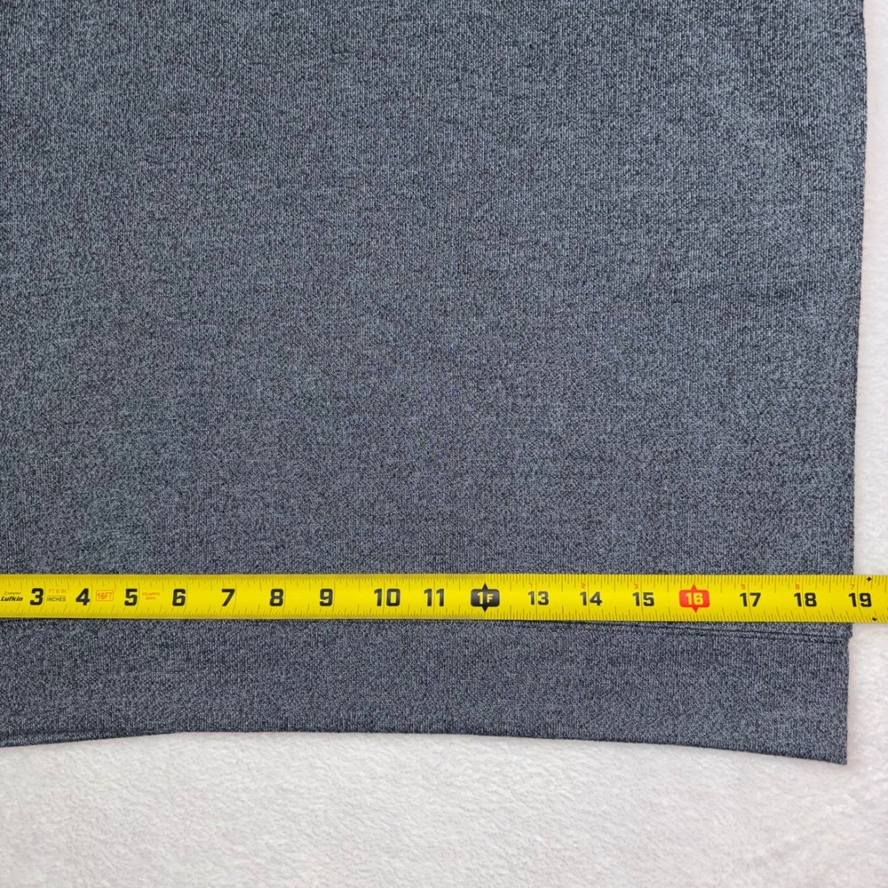 Dunning Golf Mens Gray Heather Quarter Zip Pullover Sweater Size Small