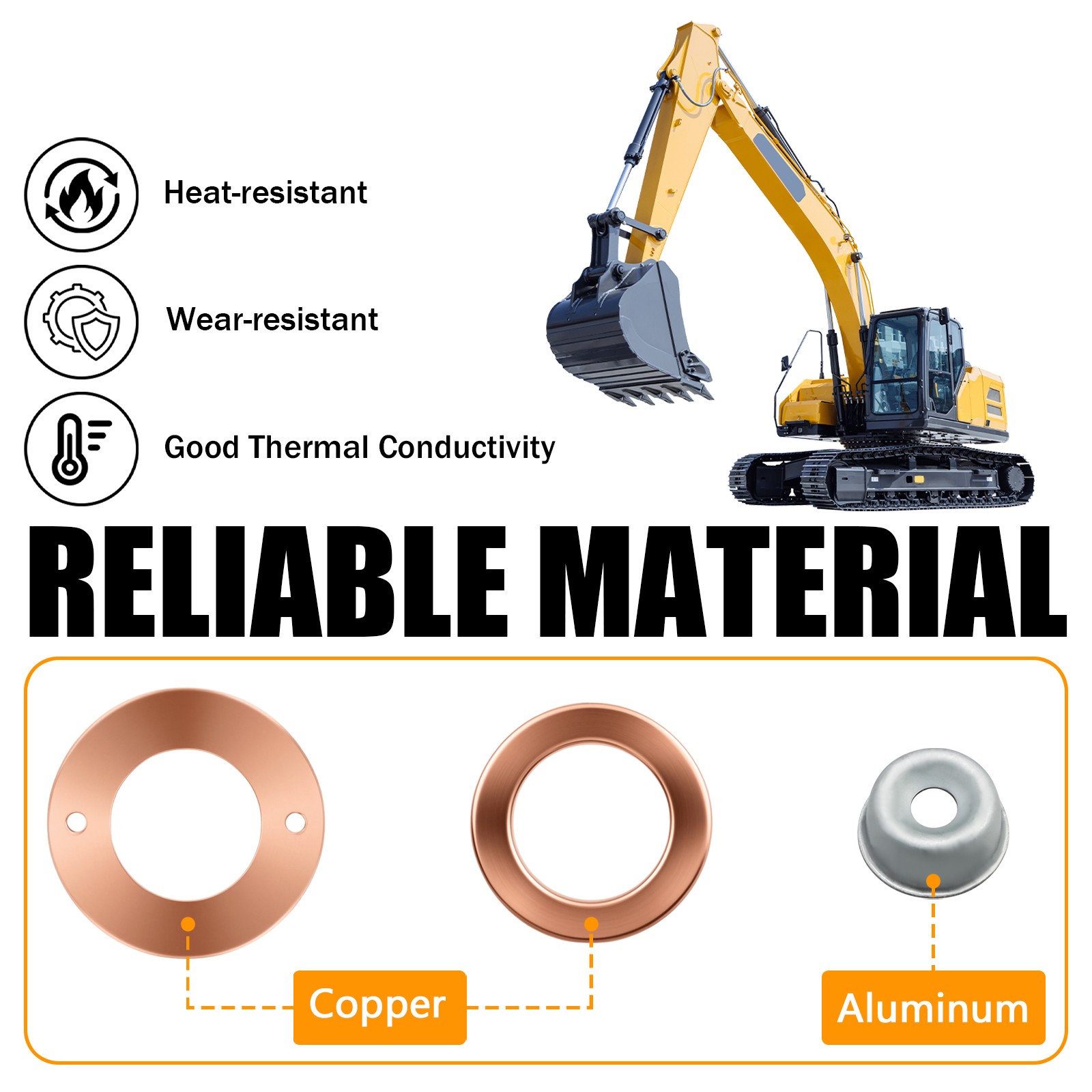 New Injector Seal Kit for Kubota V2203 V2403 V1902 V1702 V1505 19077-53650 4 CYL