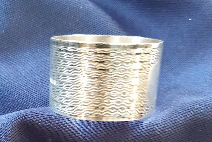 Sterling Silver Round Napkin Ring Birmingham 1944