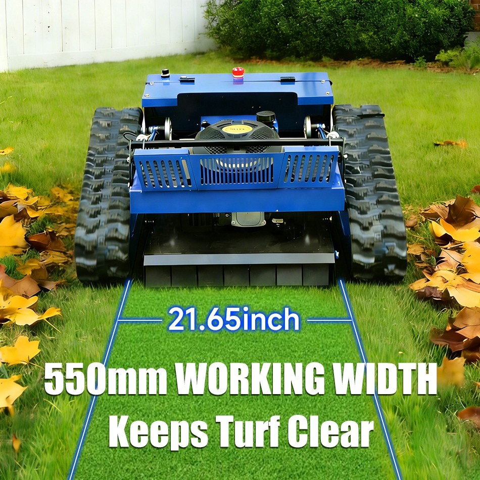 Gasoline Remote Controlled Tracked Lawn Mower RATO 225cc 7HP - Free Shipping