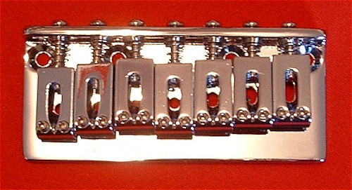 Guitar Parts 7-String FIXED HARDTAIL BRIDGE - CHROME
