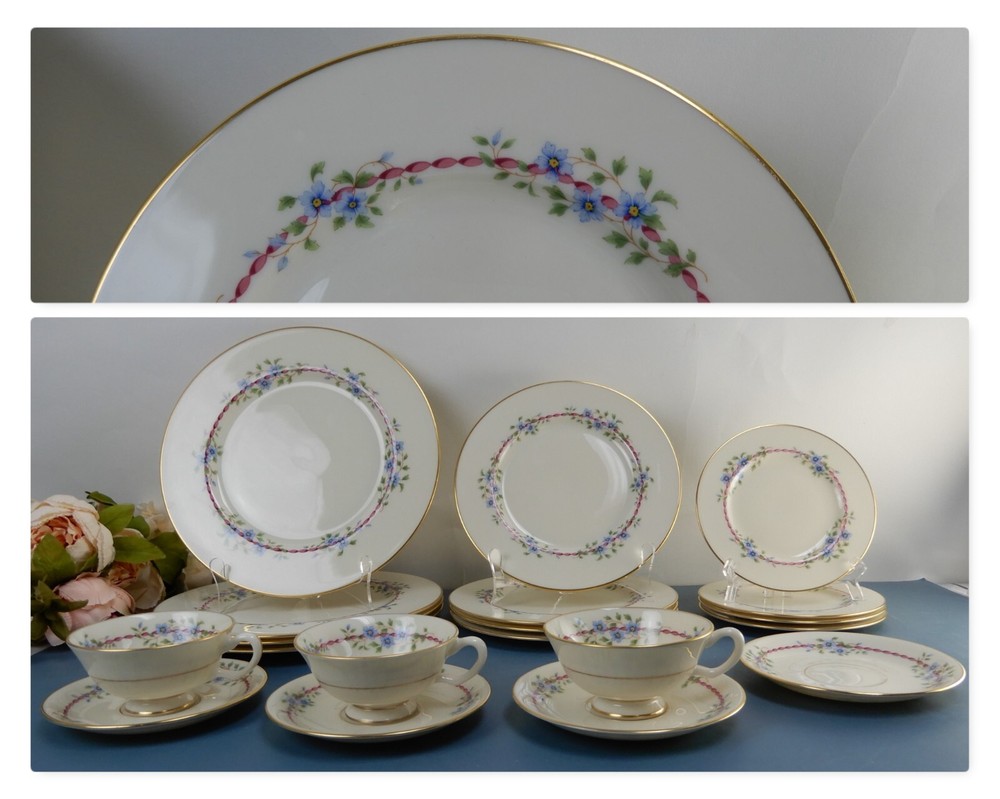 ~19 Pieces 5-Piece 4 Place Setting Lenox Belvidere Pattern