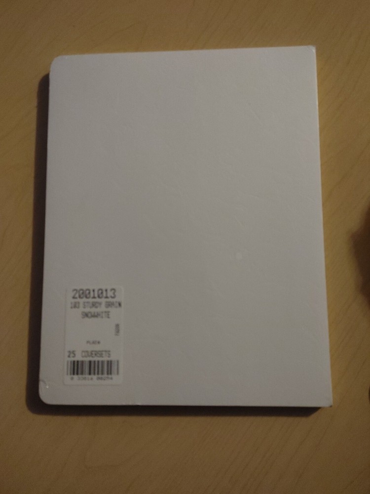 GBC Black Presentation Covers, 25 plain coversets, Snowwhite