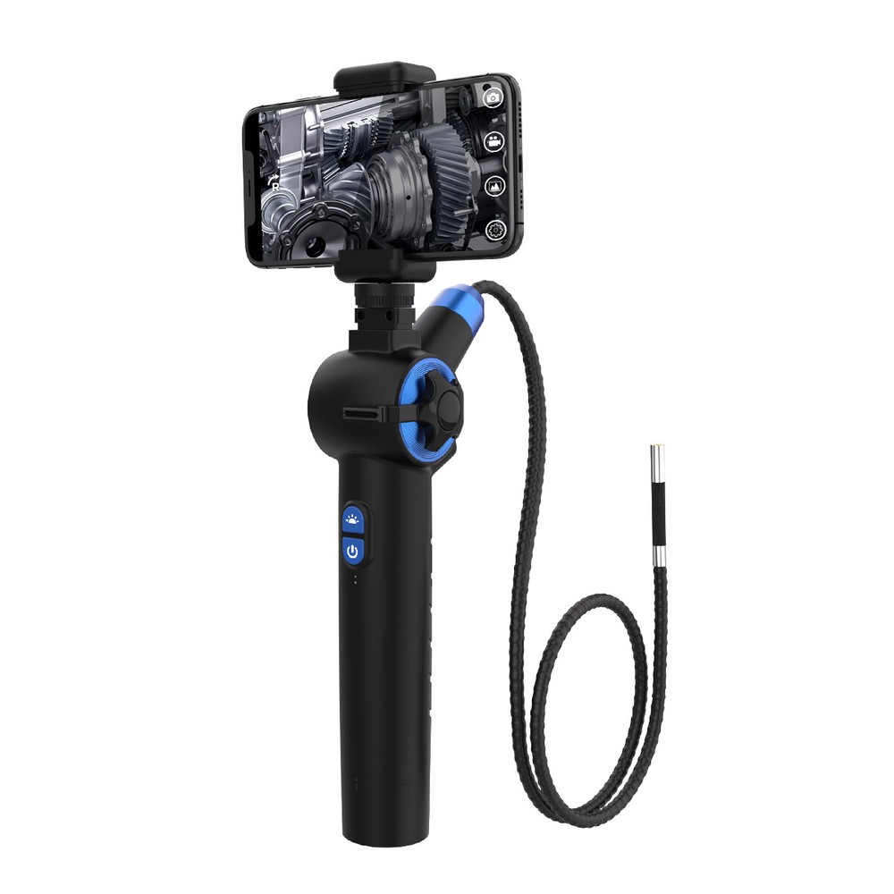 Two-Way 210° Articulating Borescope Endoscope 6.25mm Lens for IOS/Android/Tablet