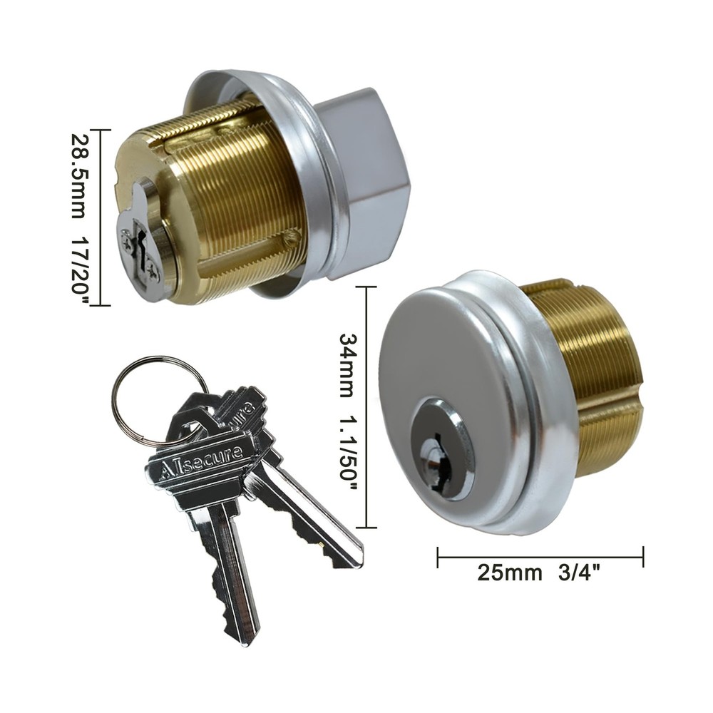 Storefront Door Lock Alsecure Commerical Mortise Lock Swing Deadbolt & Solid ...