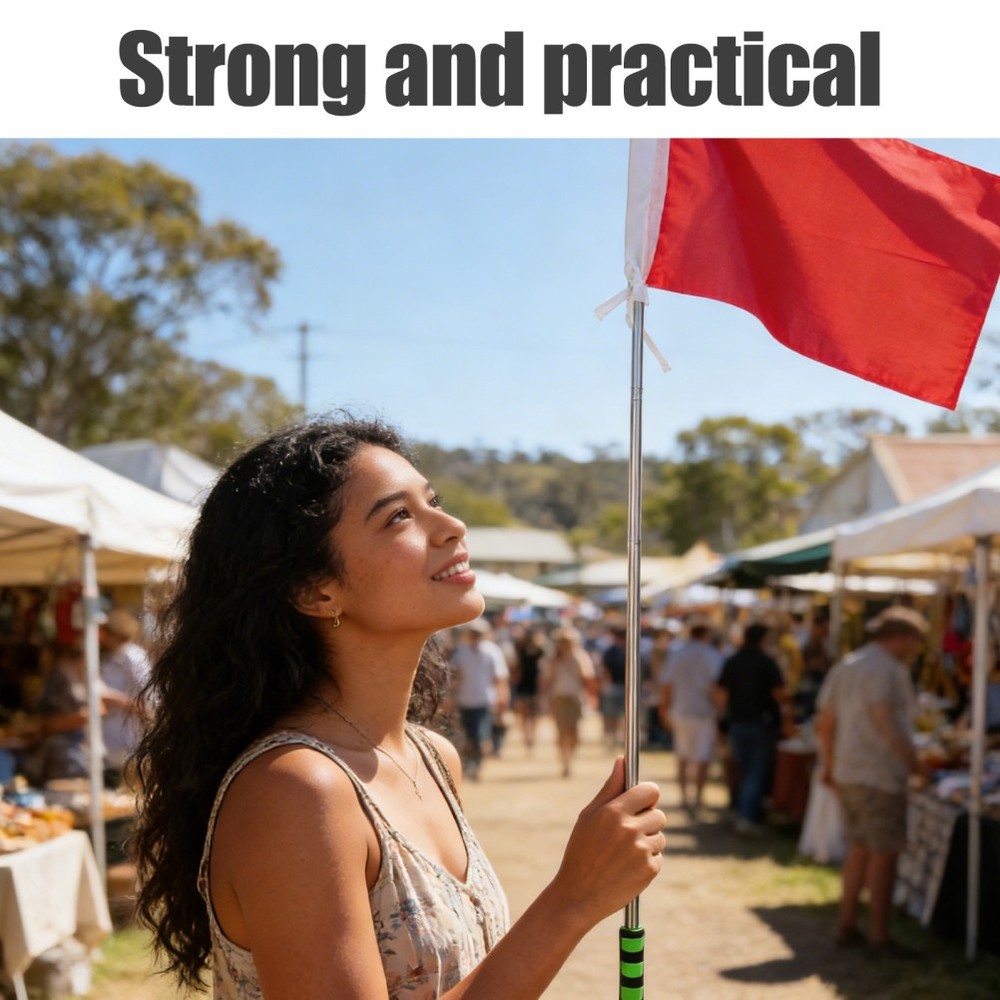 Tour Guide Flags with Extendable Poles - Horse Training Flag & Telescoping Pole