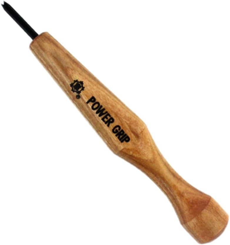Mikisho Power Grip Chisel Triangular 0.06 inch (1.5 mm) Small, Black, Brown