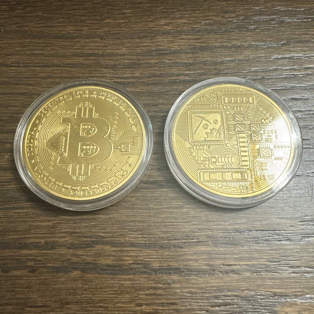 Mining Edition Bit Coin Gold Plated Collectable