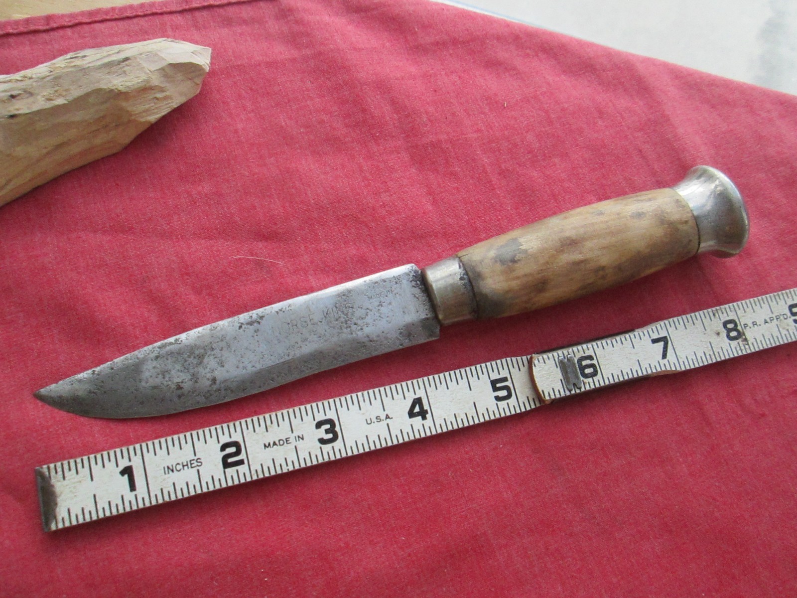 VTG NORSE KNIVES SWEDEN Puukko Wood Handle (lots of pitting)