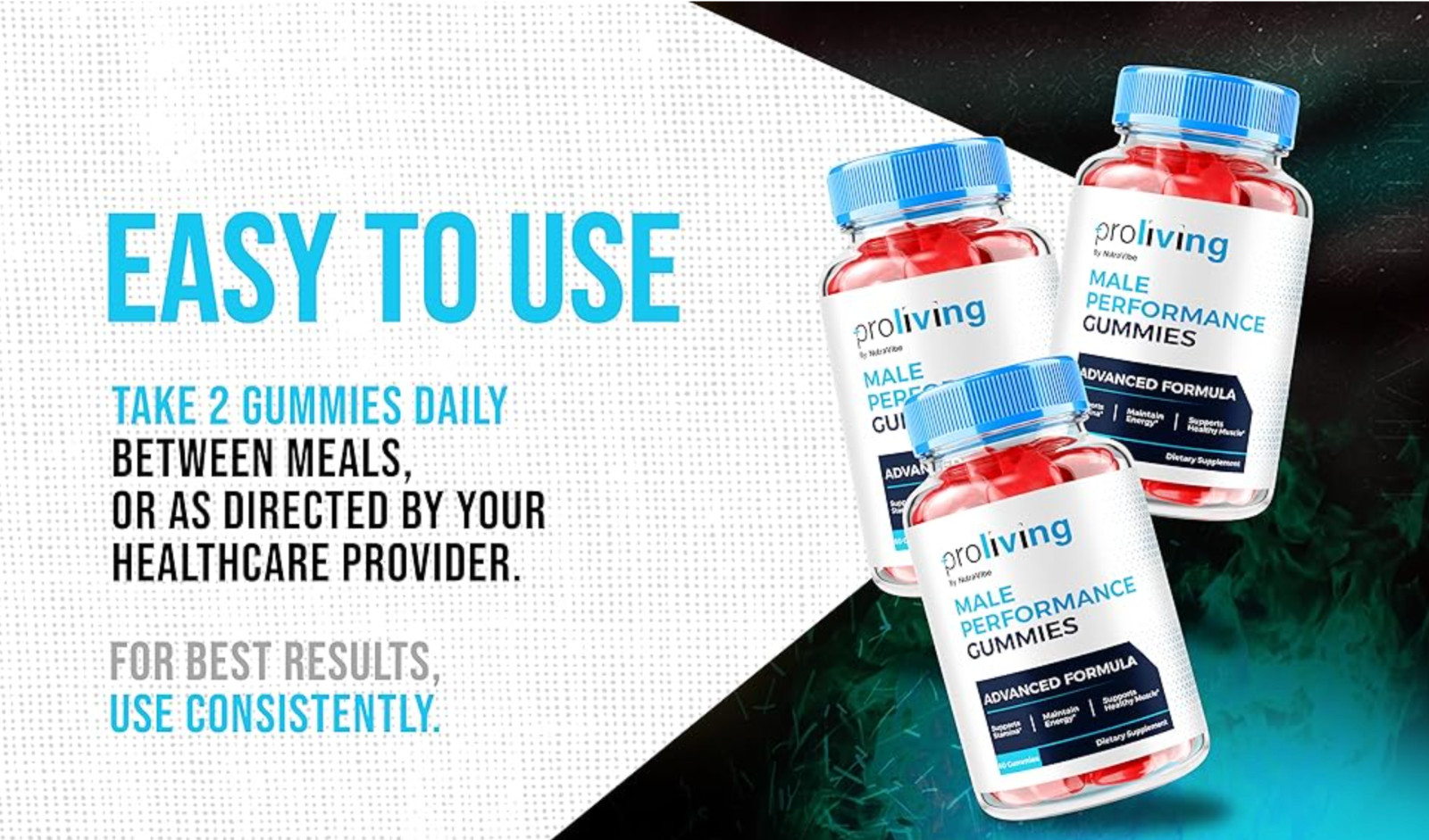 ProLiving® Male Gummies - Premium Performance Support Formula for Men 30ct