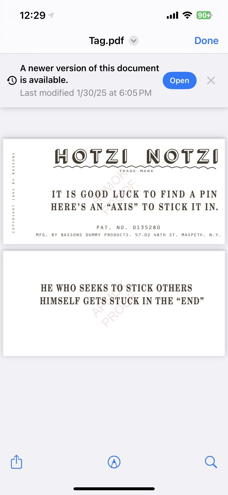 WWII Hard to find Home Front Pin Cushion Hitler- Tag Only