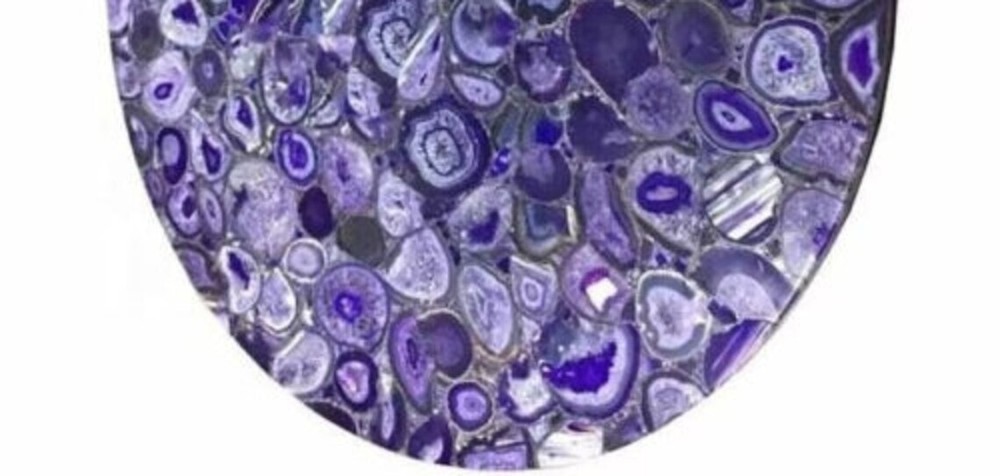 30"x30" Purple Agate Table, Agate Table , Agate Countertop, Round Agate Table