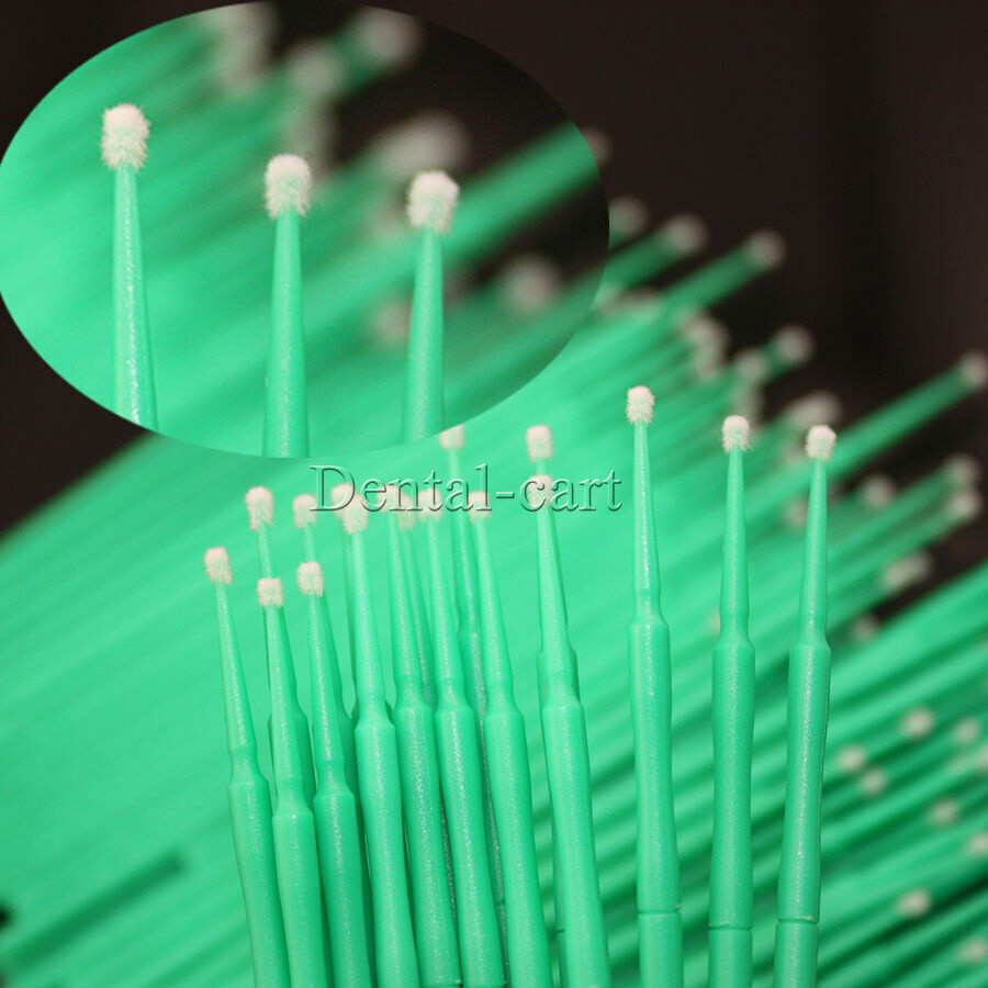 100×Dental Disposable Microbrush Bendable Applicators Tips Micro Brush Cleaning