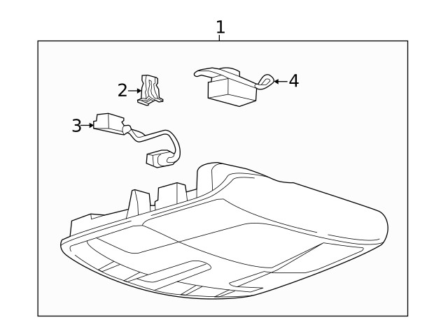 Genuine Ford Console Assembly Overhead DP5Z-54519A70-EC