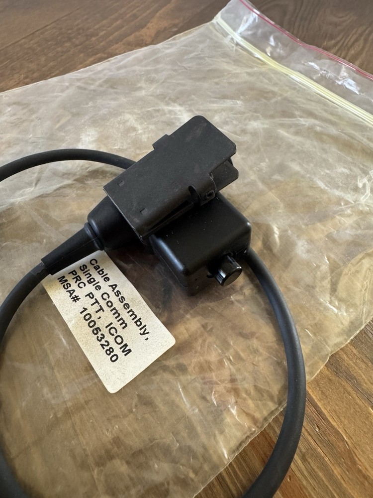 MSA PRC PTT Single Comm Cable ~ ICOM MSA # 10053280
