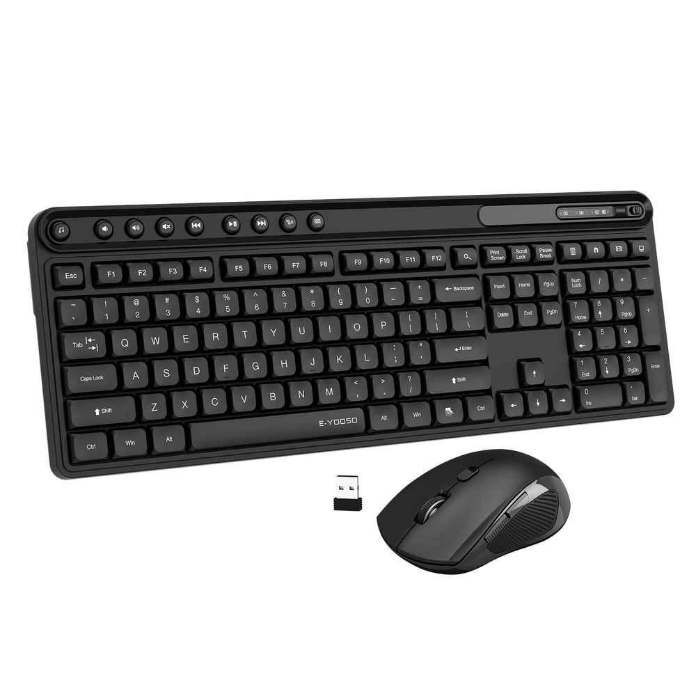 Wireless Keyboard and Mouse Combo, EYOOSO FullSized Computer Wireless Keyboar...