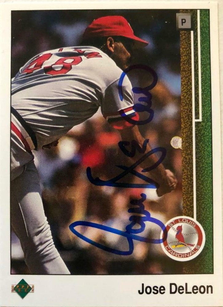 Jose DeLeon Autographed 1989 Upper Deck #293