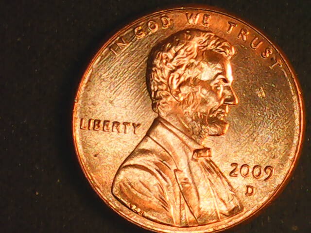 2009-D Formative years Lincoln cent-error coin
