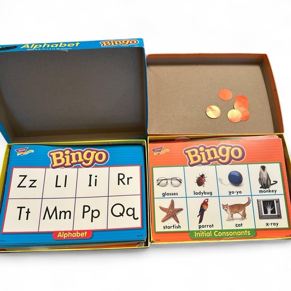 Trend Enterprises Set Of Two Educational Learning Bingo Sets