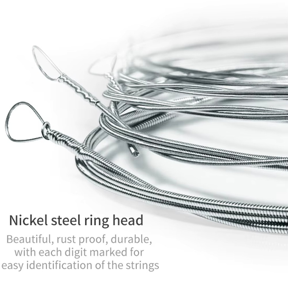6 Strings Banjo Strings Nickel Alloy Wound Hexagonal Steel Core Rust Resistant S