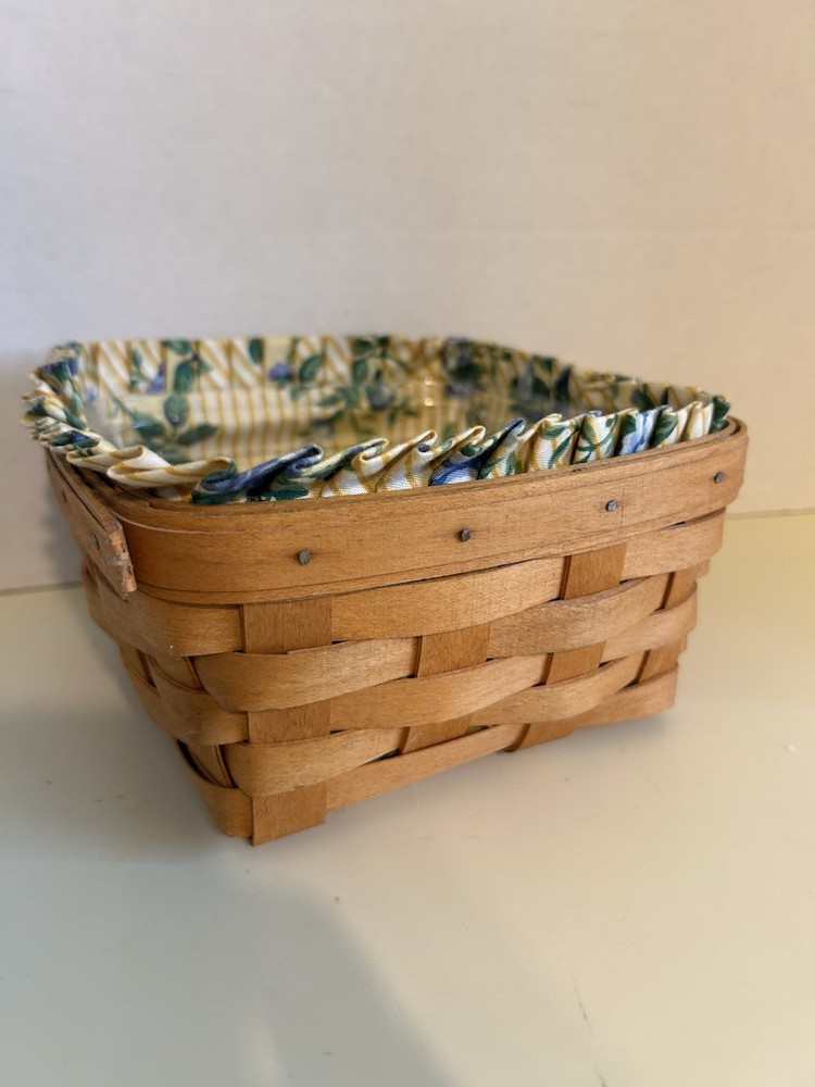 Longaberger Basket 1997 Rose Trellis Liner with Plastic Insert EUC