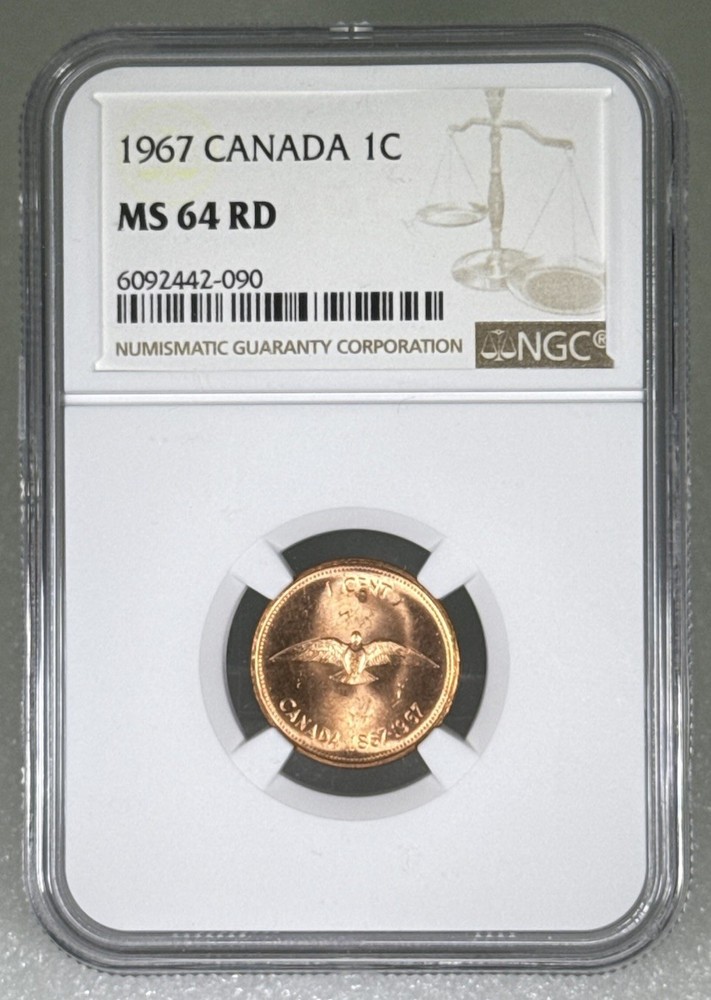 1967 Canada 1c MS 64RD