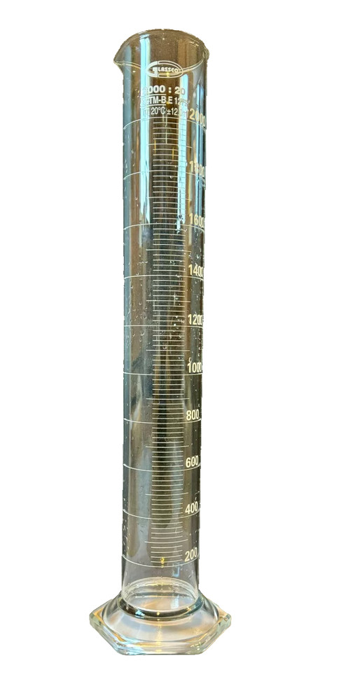 Glassco 2000:20 Measuring Cylinder with Hexagonal Base, Class-A