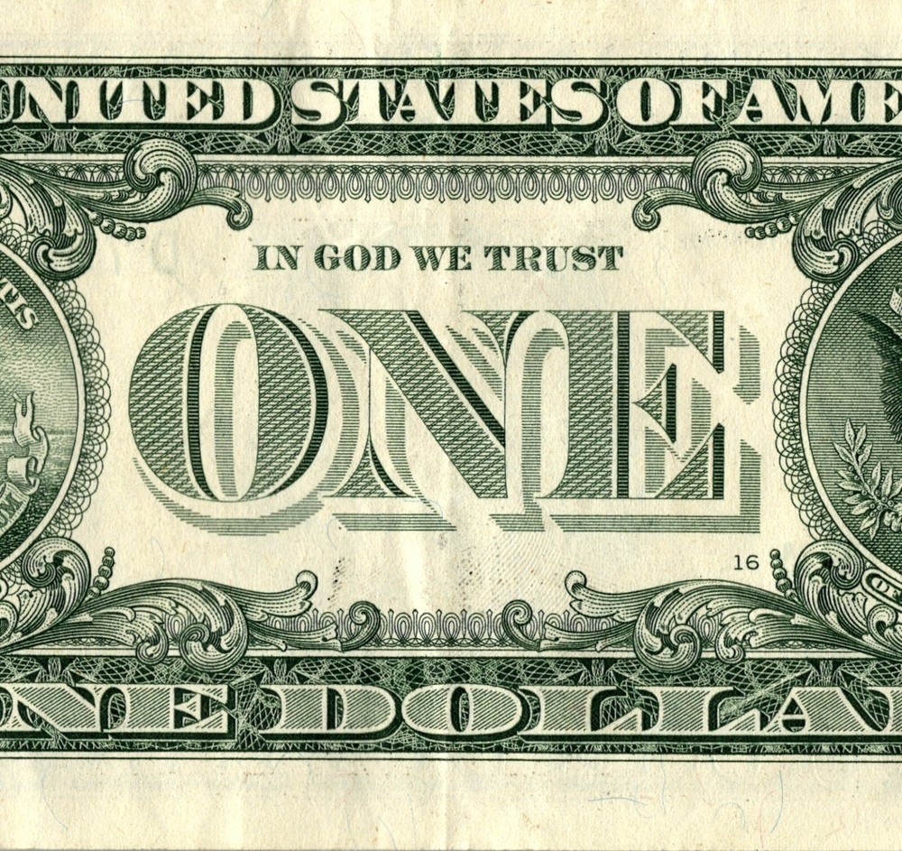 Four Pair Fancy Serial Number One Dollar Bill