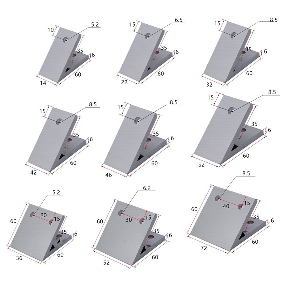 Aluminum Extrusion DIY Projects 45 Degree Angle Bracket Easy To Install