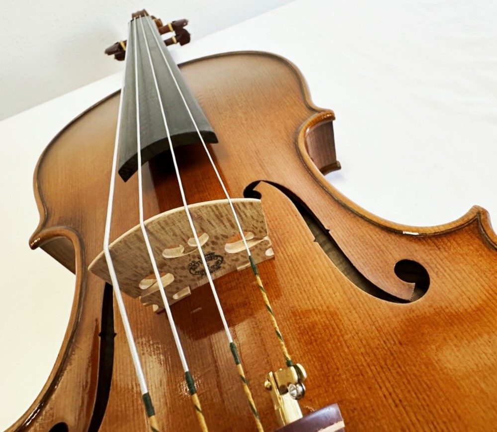 VIOLA 16" SIZE, PROFESSIONAL SETUP + DOMINANT STRINGS + AUBERT BRIDGE +CASE+BOW