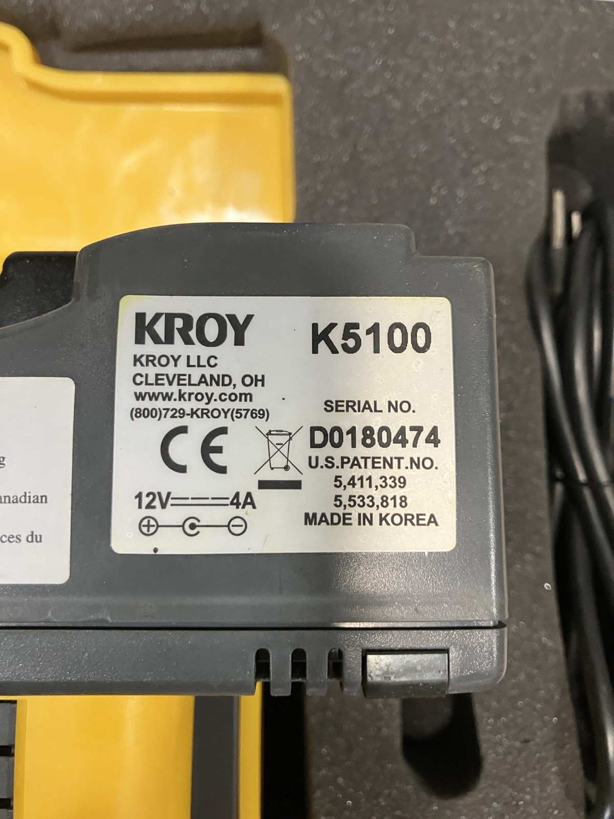 KROY HANDHELD LABEL PRINTER MODEL K5100 SHRINK TUBE PRINTER & VINYL SELF LAMENT