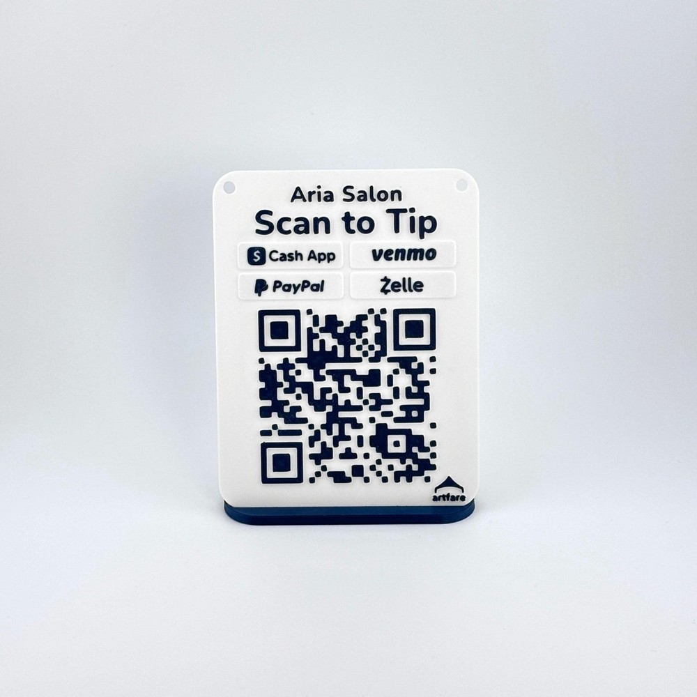 Thin QR Code Payment Sign - Artfare Micro