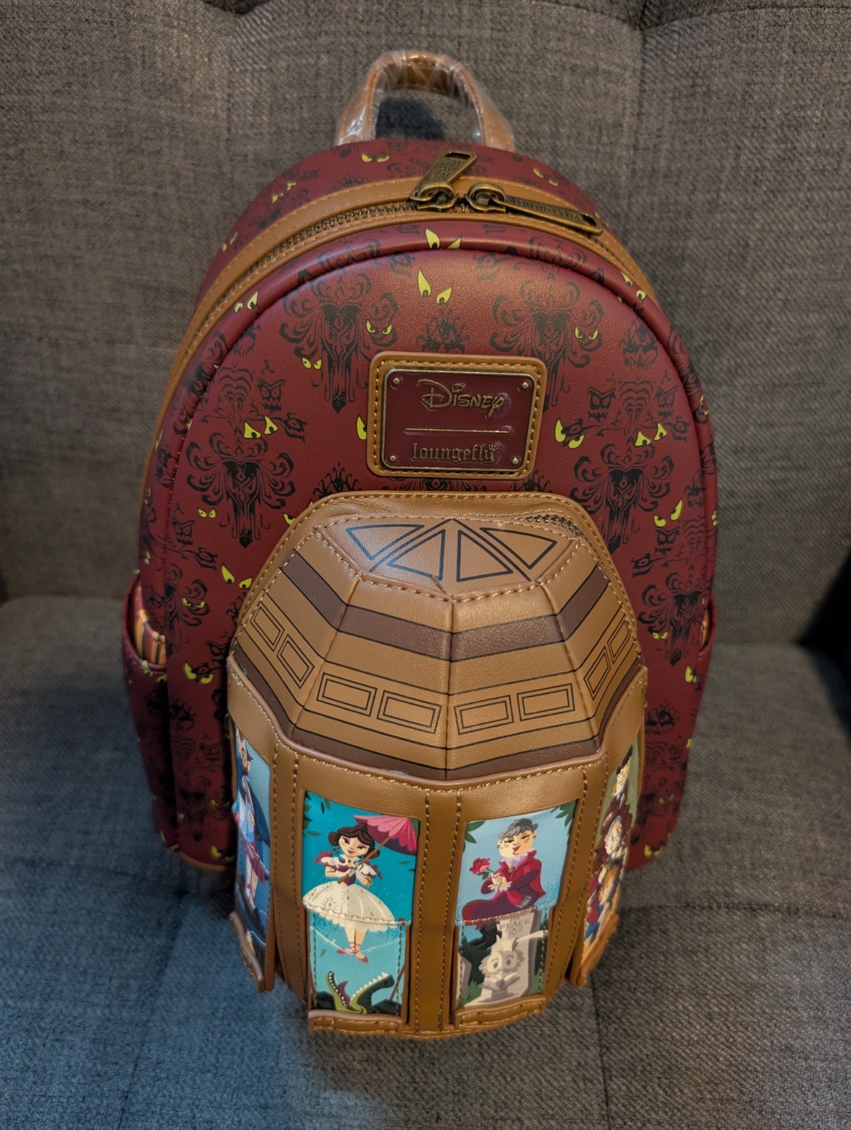 Disney Haunted Mansion Stretching Room Portraits Glow-in-the-Dark Mini Backpack