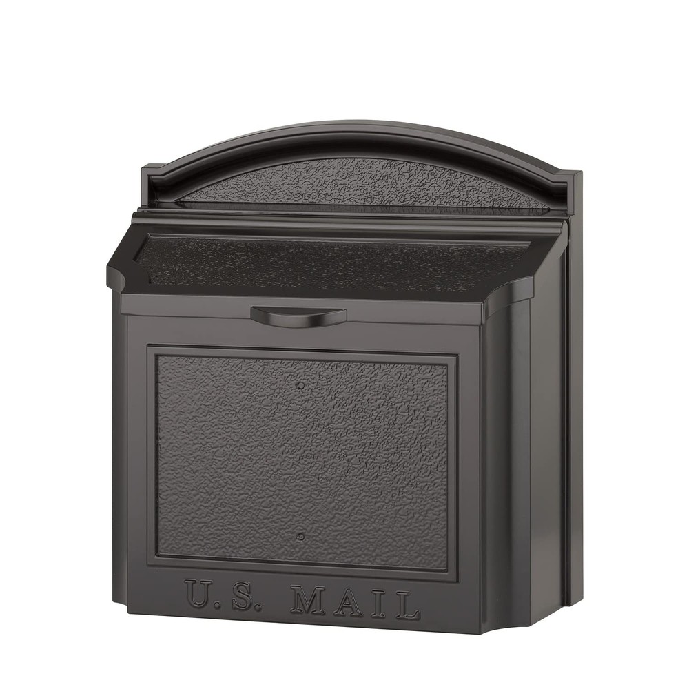 Whitehall Wall Mailbox - Locking - Black, Extra Large Large, Black