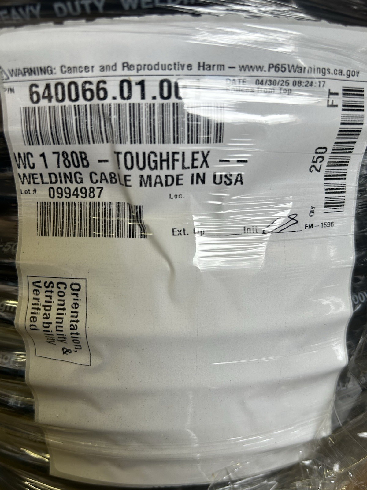 Kalas Toughflex 1/0 Welding Cable 50 ft FREE PRIORITY SHIPPING