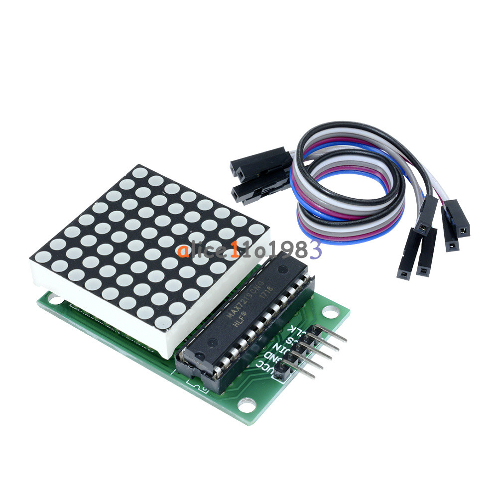 2PCS MAX7219 Dot led matrix module MCU control LED Display module for Arduino