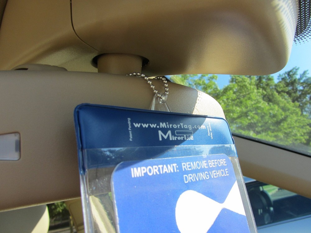 Mirortag™ Charm- Handicap Tag Holder & Protector Magnetically Attach & Detach it