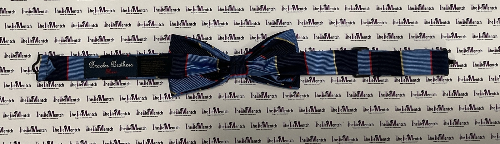 BROOKS BROTHERS Boys Blue Multicolor “Red Fleece” Bow Tie Silk (New-Minor Flaws)