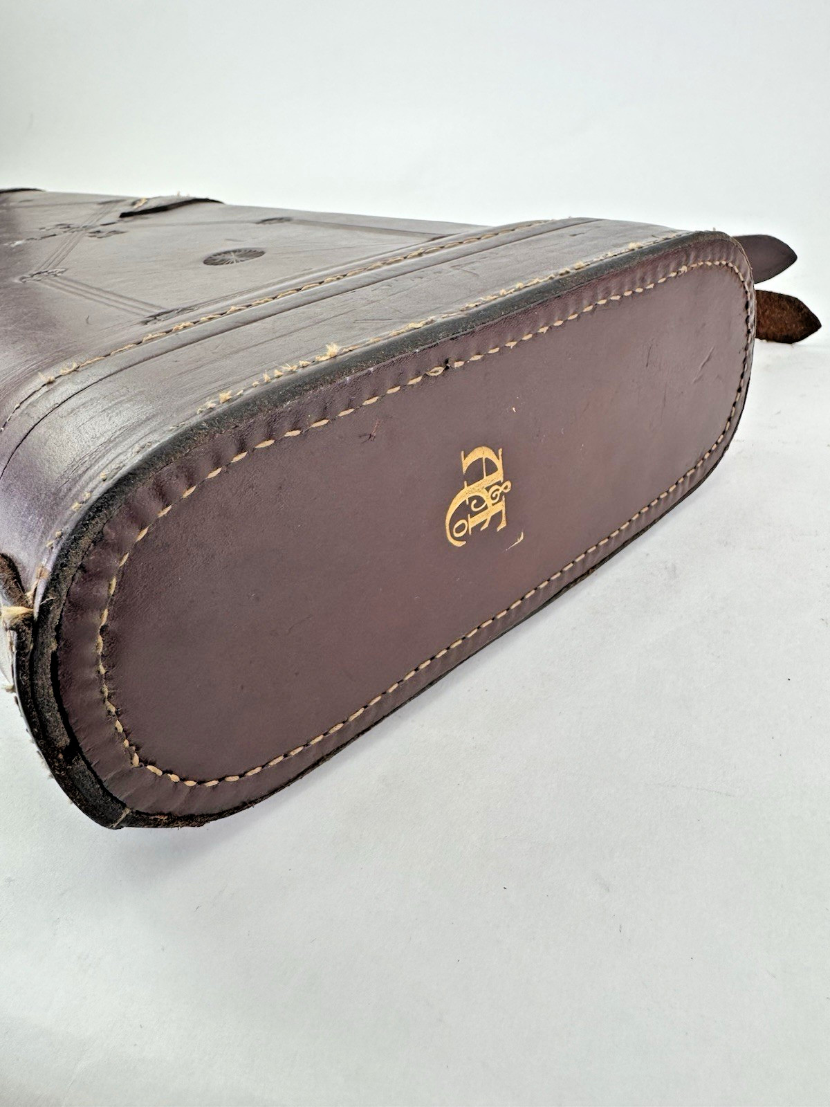 Rare Antique Leg o Mutton Abercrombie Fitch Shotgun Gun Case Leather Tooled