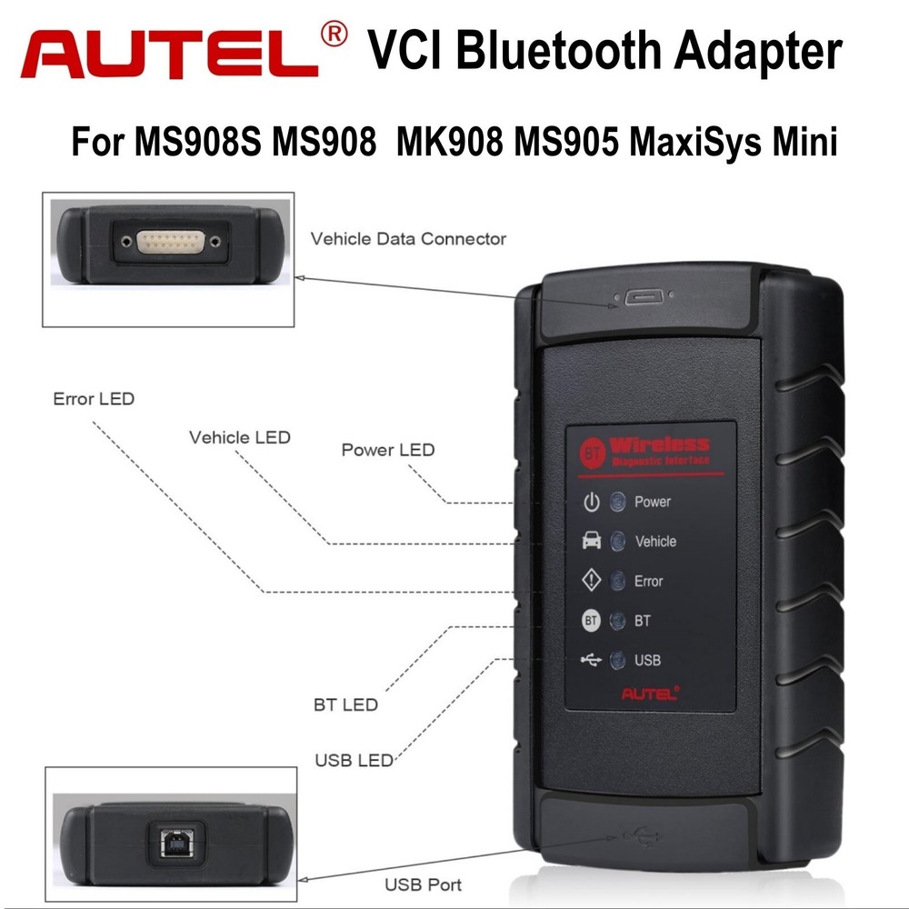 A.U.T.E.l VCI Wireless Diagnostic InterfaceMaxiSys Pro MS908S Mini MS905