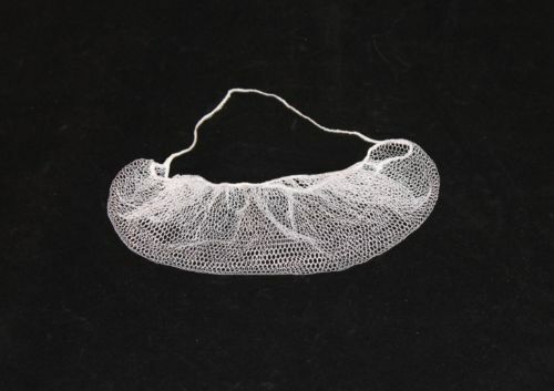 100 PCS Disposable White Nylon Honeycomb Pattern Beard Protector Net Covers
