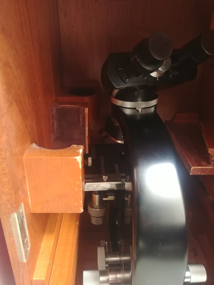 Vintage LEITZ WETZLAR Microscope Bincular GERMANY