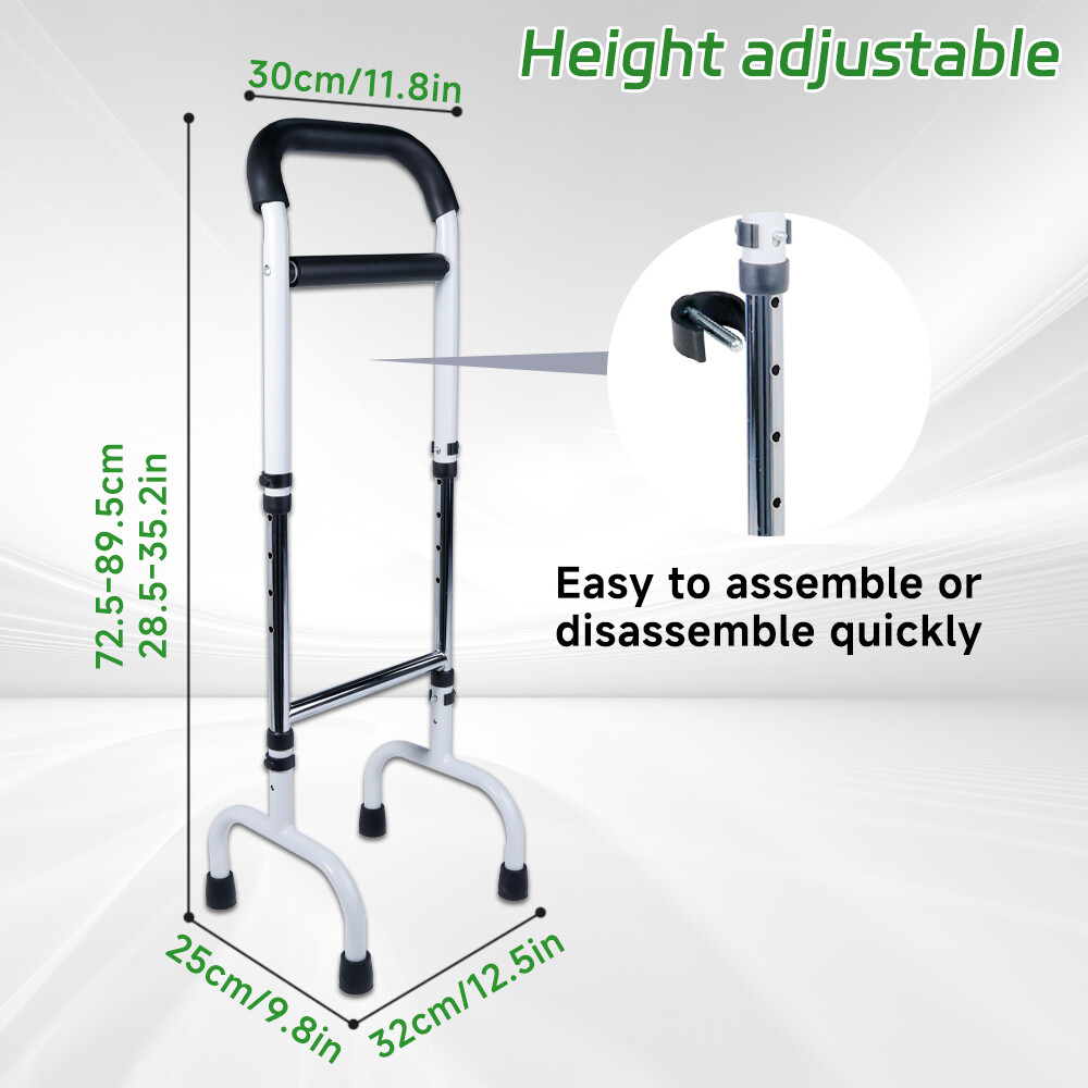 Assist Cane Height Adjustable Quick Assembly Walking Frame For Seniors Mobility