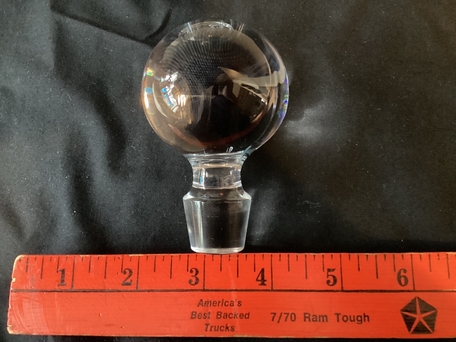 Crystalite Bohemia Crystal Decanter Carafe, Business Engraving, 22 oz/650 ml