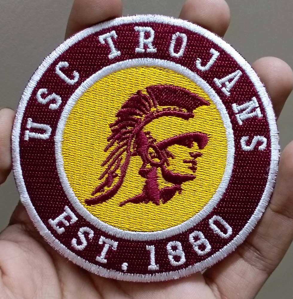 USC Trojans NCAA Team Logo Iron On Patch - Sew Patch - Embroidered Patch