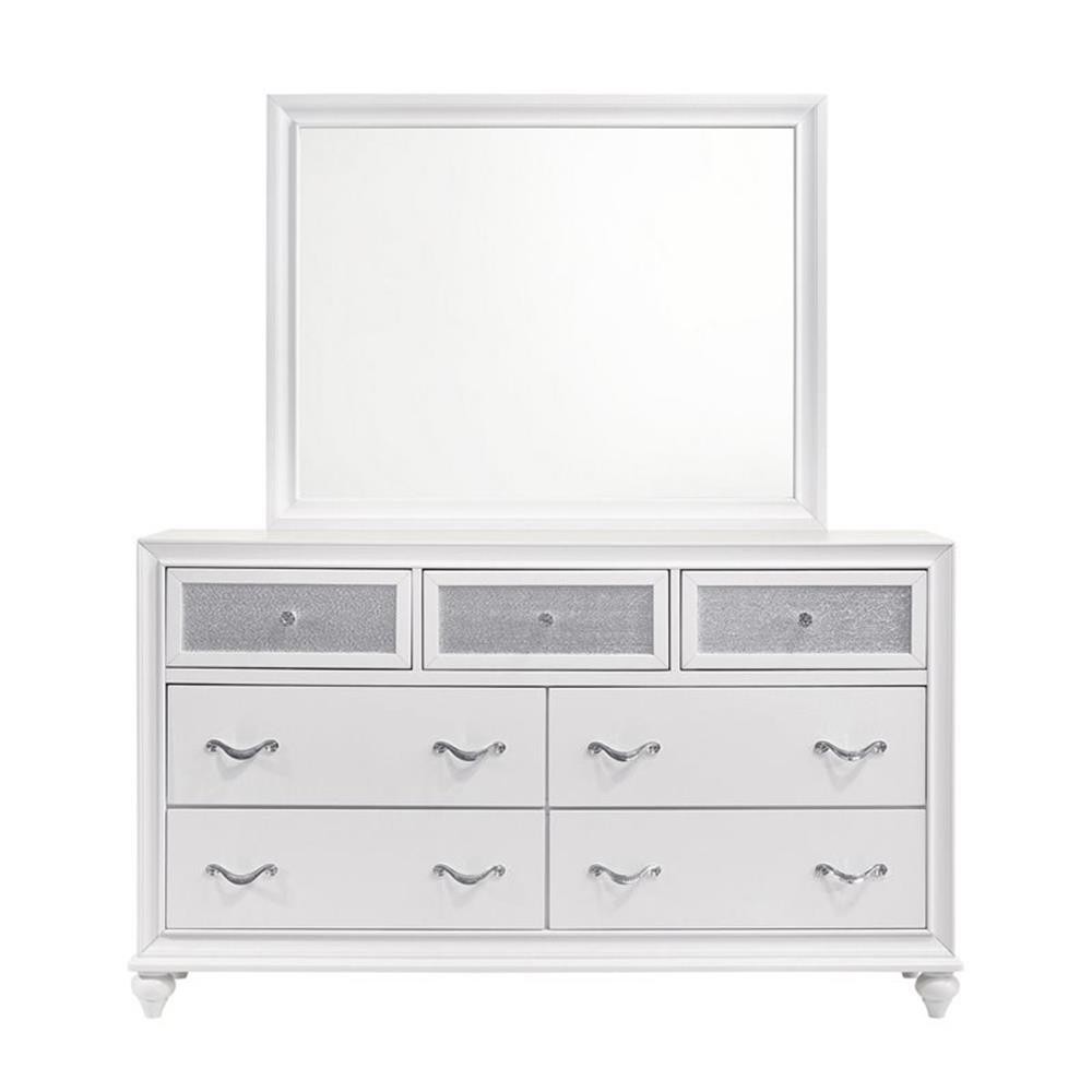 Barzini 5-piece Eastern King Bedroom Set White
