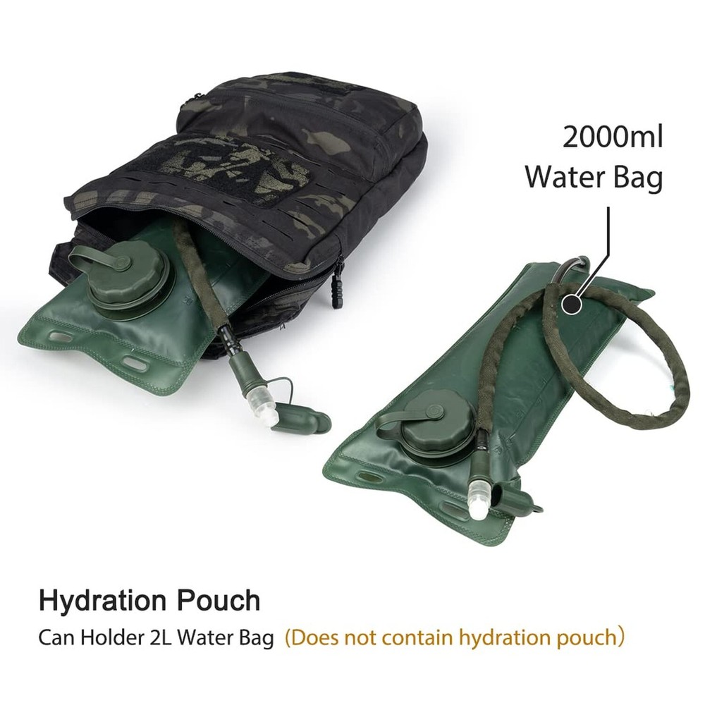 Tactical MOLLE Hydration Pack for 2L Hydration Water Bladder Hydration Bag 50...