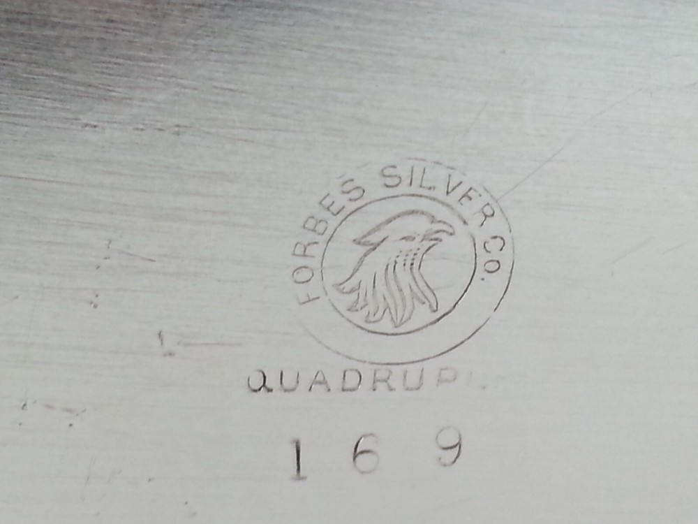 Vintage Teapot Forbes Silver Co Quadruple 169 Silverplate Needs Polishing