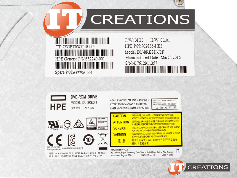 HP OPTICAL DRIVE DVD MULTI PLAYER COMPACT DISC 652296-001